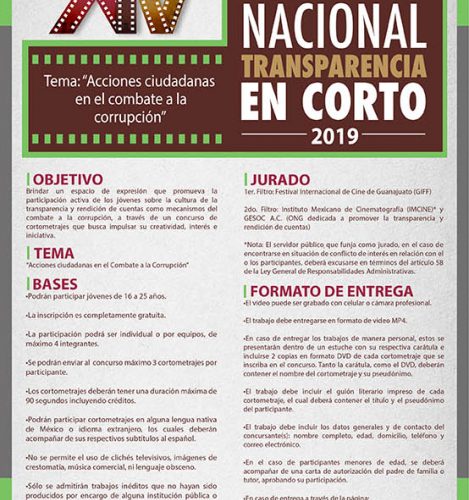 XIV Concurso Nacional de Transparencia en Corto 2019
