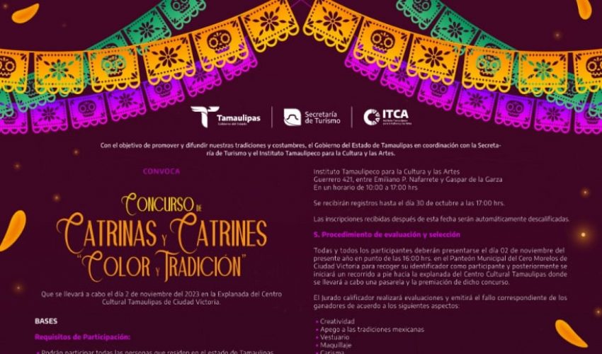 Promueve y fomenta tradiciones Gobierno de Tamaulipas a través de concursos