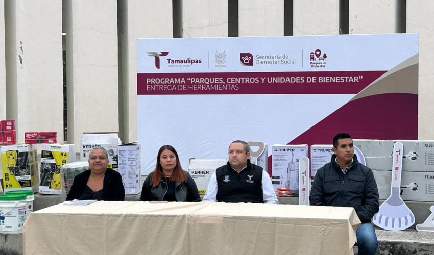 Iniciará SEBIEN, programa integral de mantenimiento en Parques, Centros y Unidades de Bienestar en Tamaulipas