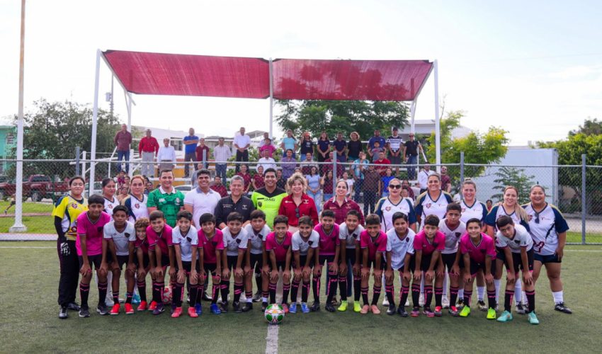 Reactiva SEBIEN cancha de futbol en el Parque Pajaritos