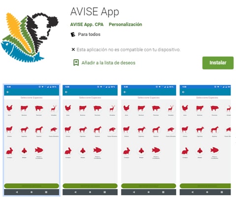 Startet die Landwirtschaftsanwendung "AVISE", um exotische Krankheiten von Tieren zu melden