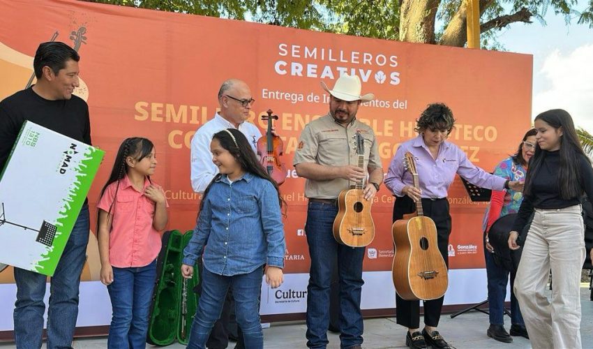 Arranca con nuevos instrumentos el Semillero de Música Huasteca en González