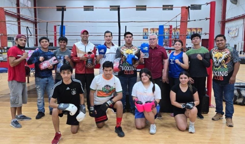 Visita director del INDE Tamaulipas a deportistas de Matamoros