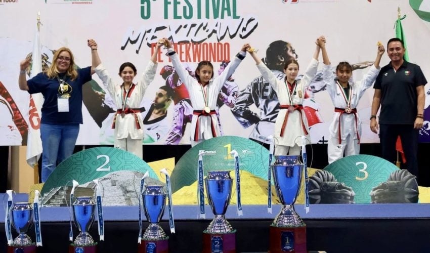 Gana Tamaulipas quinto lugar del Festival Nacional de Taekwondo 2025 celebrado en Tampico