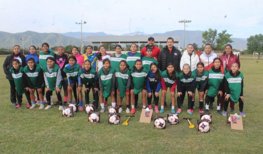 Avanza proceso de preparación de la Selección Tamaulipas Femenil Sub-14; reciben material deportivo por parte del INDE