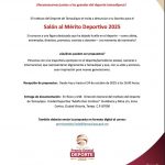 CONVOCATORIA SALON AL MERITO DEPORTIVO 2025