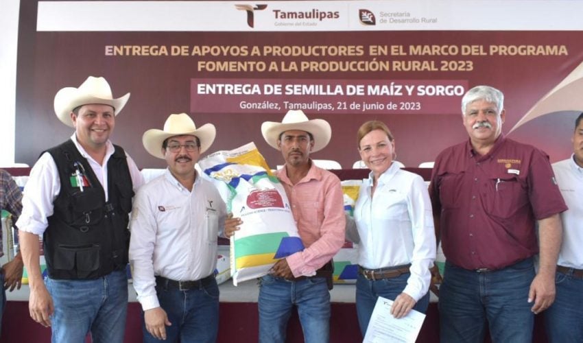 Continúa Gobierno del Estado beneficiando a productores con semilla de sorgo y maíz