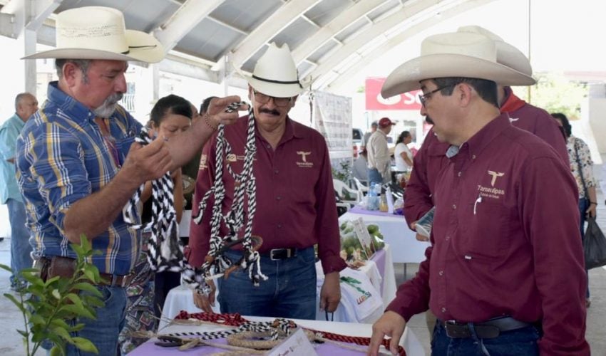 Productores tamaulipecos exhiben sus productos en el Tianguis Rural