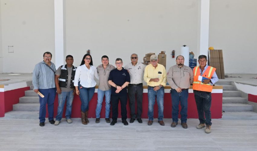 Supervisan avance de la Estación Cuarentenaria Estatal «La Gloria»