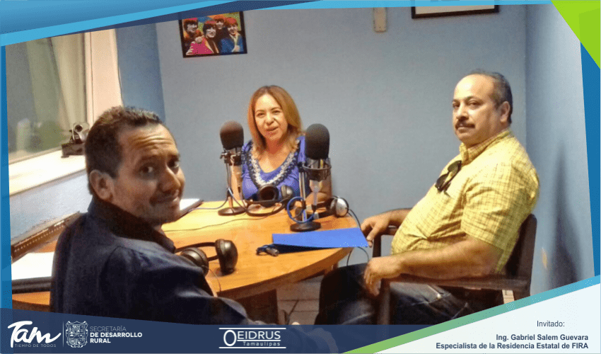 Programa de Radio “Acciones en el Campo Tamaulipeco” Invitado: Ing. Gabriel Salem Guevara, Especialista de la Residencia Estatal de FIRA “Fideicomisos Instituidos en Relación con la Agricultura”