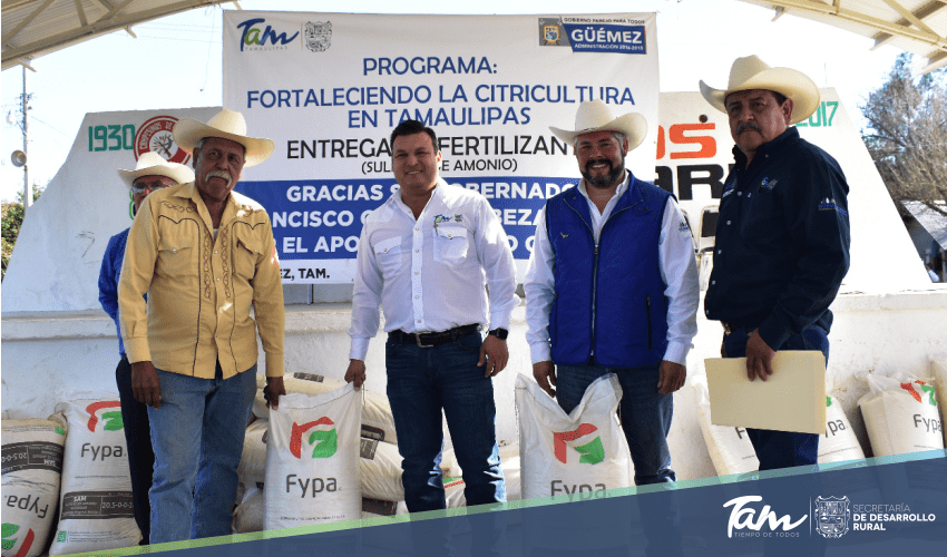 Gobierno del Estado entrega 70 toneladas de fertilizante para zona citrícola