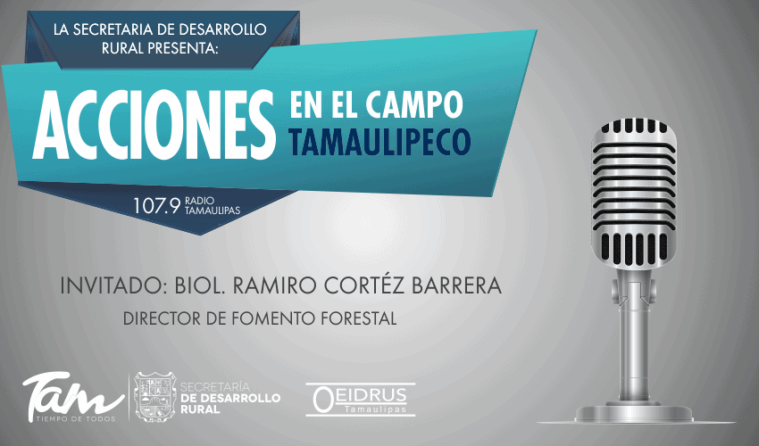“Acciones en el Campo Tamaulipeco” Invitado: Biol. Ramiro Cortéz Barrera, Director de Fomento Forestal en la Secretaría de Desarrollo Rural