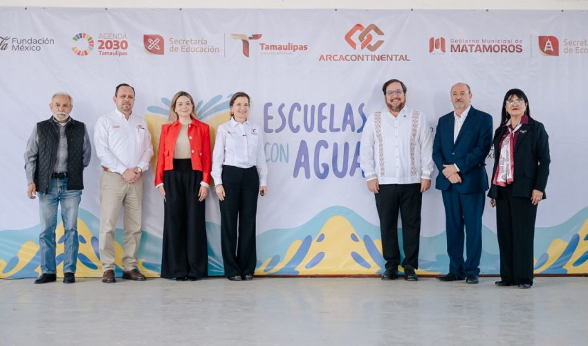 Economía, SET y Arca Continental impulsan “Escuelas con Agua” en Matamoros