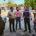 Visita Secretario de Educación de Tamaulipas escuelas dañadas por lluvias en la zona sur
