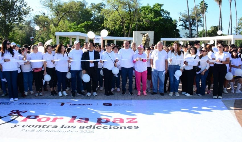 Refuerza SET valores y prevención entre estudiantes en caminata por la paz y contra las adicciones