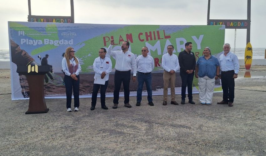 Promueve SET conciencia ambiental con limpieza costera en Playa Bagdad