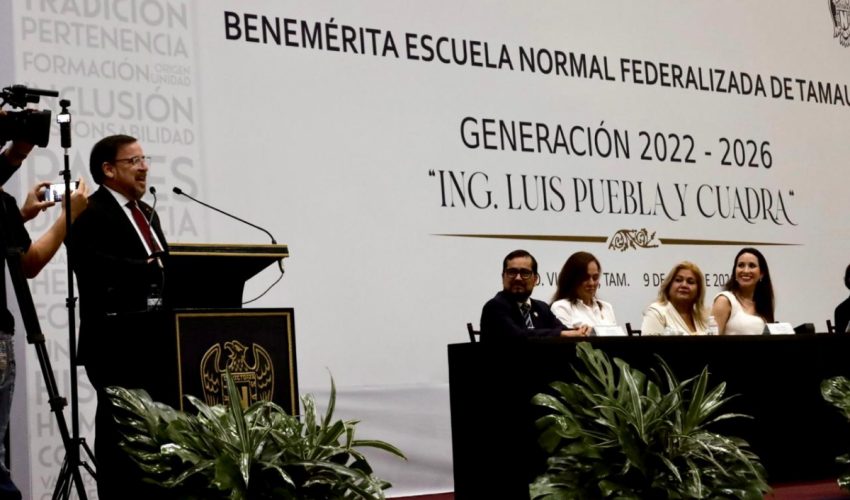 Conmemora la Benemérita Escuela Normal Federalizada de Tamaulipas su 137 aniversario con nueva generación de docentes
