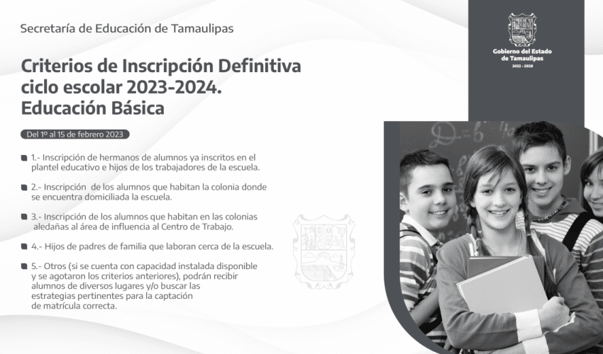 Conoce los criterios de Inscripción Definitiva