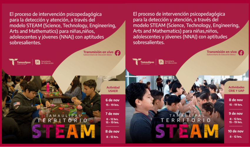 Taller “El proceso de intervención psicopedagógica para la detección y atención, a través del modelo STEAM, para NNAJ con aptitudes sobresalientes”