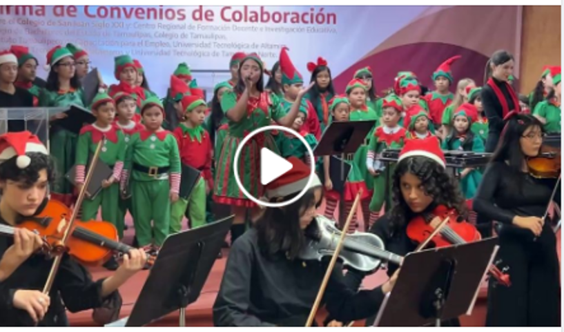 Concierto Navideño y encendido del Pino de Navidad en Colegio San Juan “Siglo XXI”