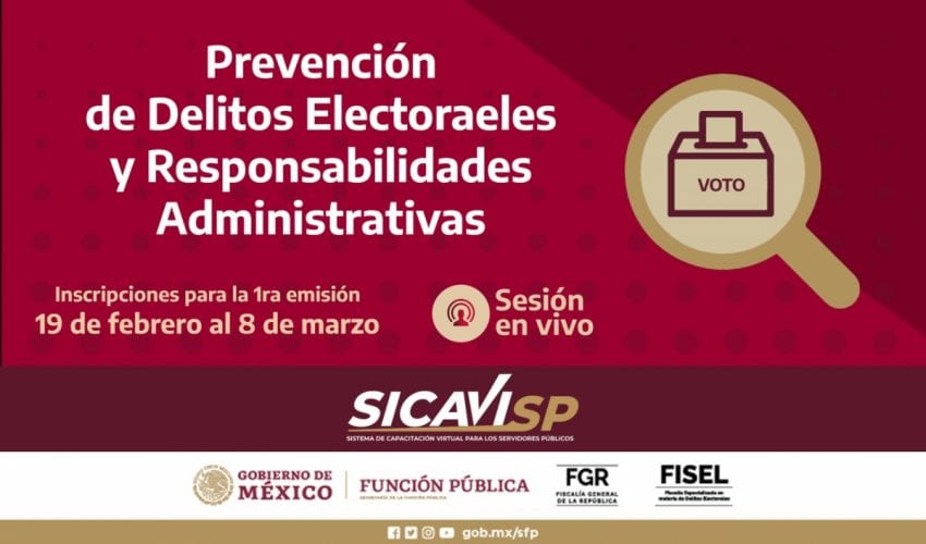 Curso en línea: Prevención de Delitos Electorales y Responsabilidades Administrativas