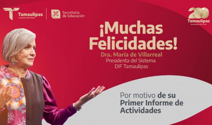 Muchas felicidades a la Dra. María de Villarreal
