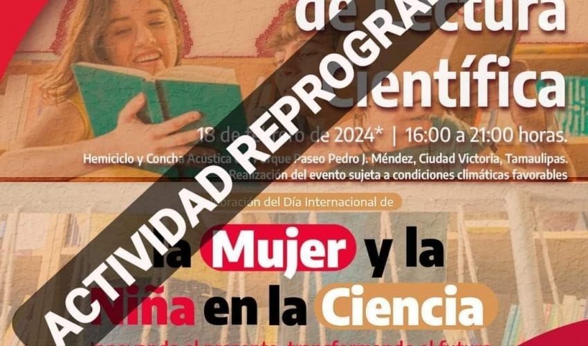 Reprogramación del evento La Sala de Lectura Científica