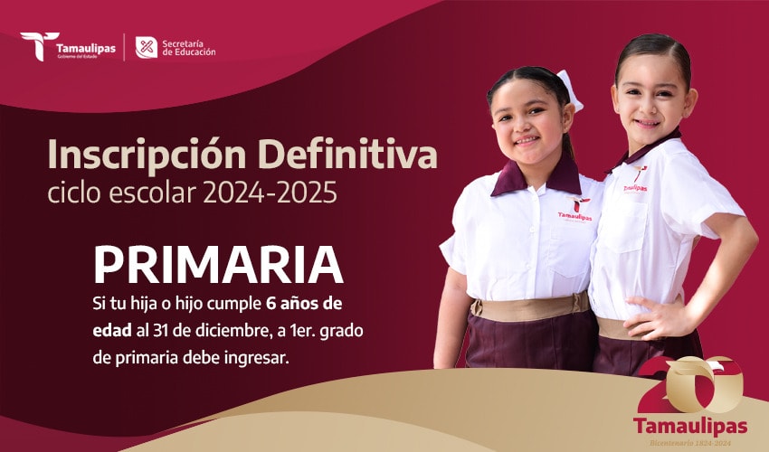 Inscripción Definitiva 2024-2025 – Primaria