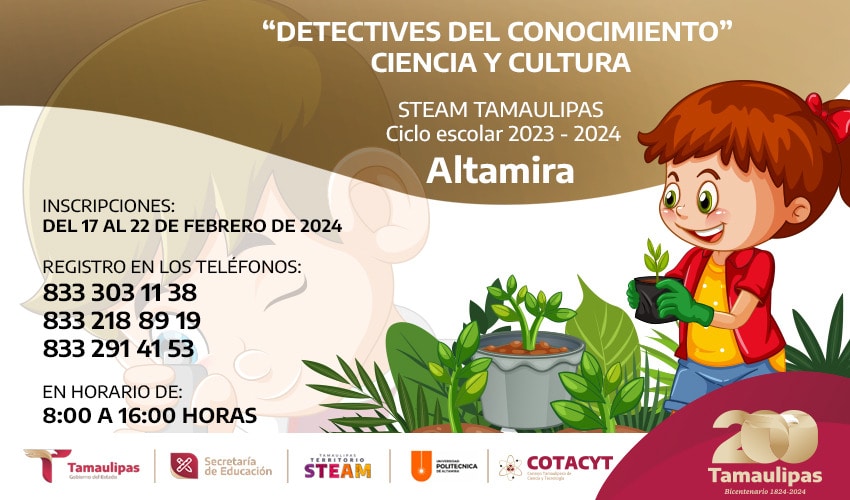 Participa en “Detectives del Conocimiento: Ciencia y Cultura” STEAM Tamaulipas – Altamira