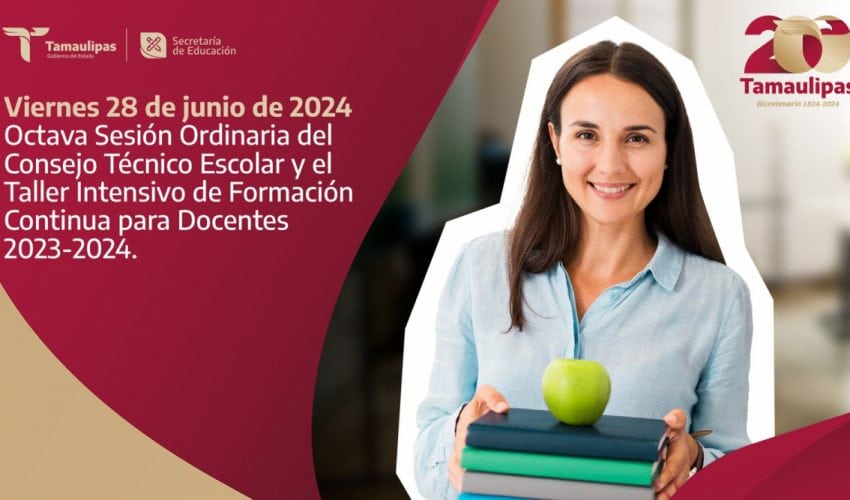 Octava Sesión Ordinaria del Consejo Técnico Escolar y el Taller Intensivo de Formación Continua para Docentes