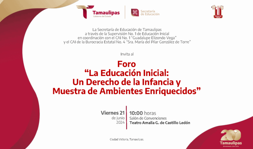 Invitación al Foro “La Educación Inicial: un Derecho de la Infancia y Muestra de Ambientes Enriquecidos”