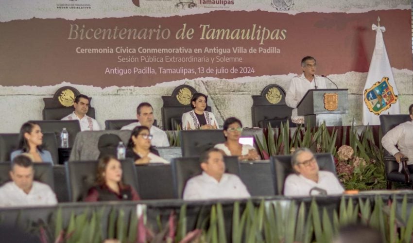 Instalación del Primer Congreso local, en Padilla, dentro del marco de las celebraciones del Bicentenario de Tamaulipas.