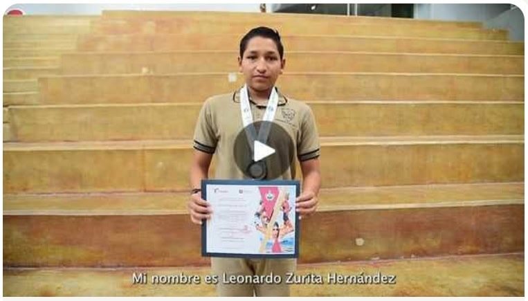 Reconocimiento al alumno Leonardo Zurita Hernández, por haber obtenido Medalla de Plata en los Juegos Deportivos Nacionales CONADE 2024