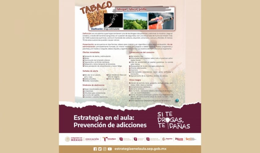 Estrategia en el aula: Prevención de adicciones