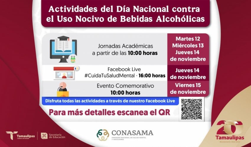 Actividades con motivo del Día Nacional contra el Uso Nocivo de Bebidas Alcohólicas.