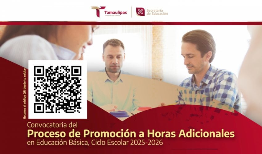 Convocatoria del Proceso de promoción a horas adicionales en educación básica, ciclo escolar 2025-2026