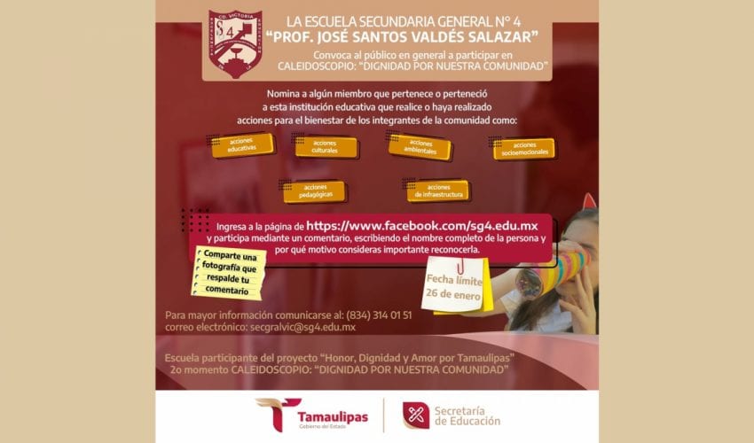 Se invita a participar en convocatoria “CALEIDOSCOPIO, DIGNIDAD POR NUESTRA COMUNIDAD”