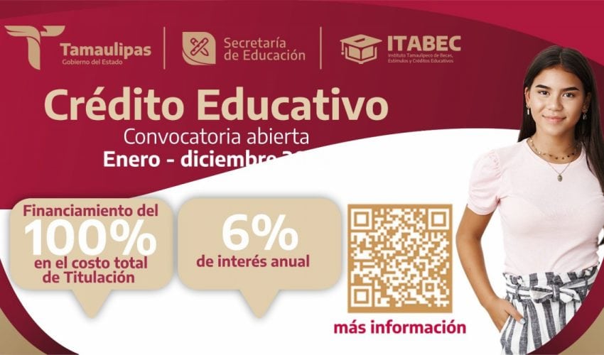 Crédito Educativo,  para Enero-Diciembre 2025.