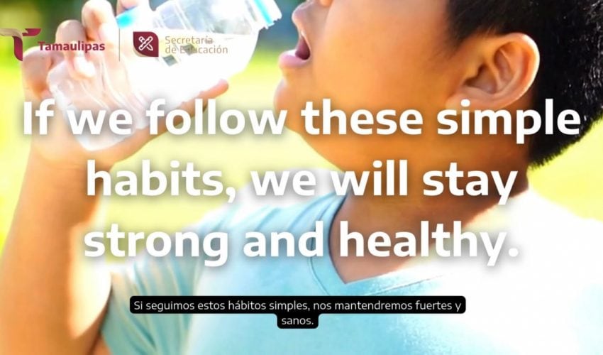 Video: Coordinación de Inglés, denominado “Healthy habits”