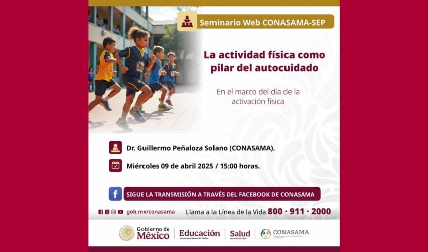 Seminario web CONASAMA-SEP: “La actividad física como pilar del autocuidado”