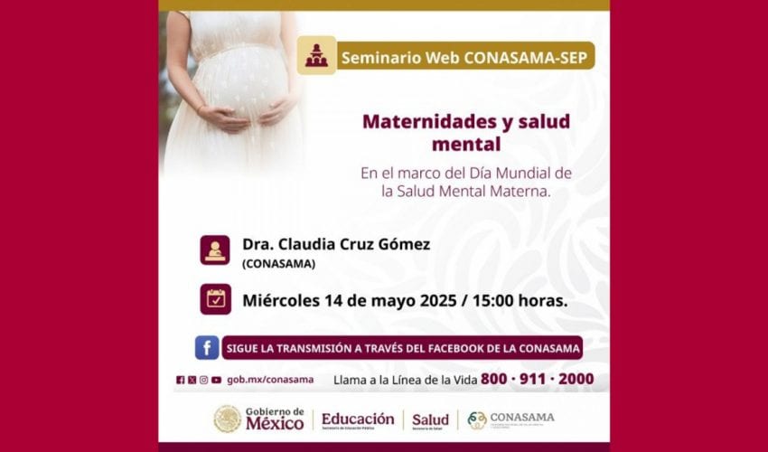 Seminario web CONASAMA-SEP: “Maternidades y salud mental”