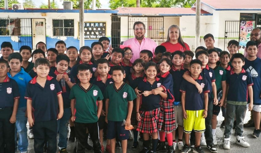 Secretario de Educación, acudió a la Escuela Primaria “Juan Báez Guerra”, en Matamoros