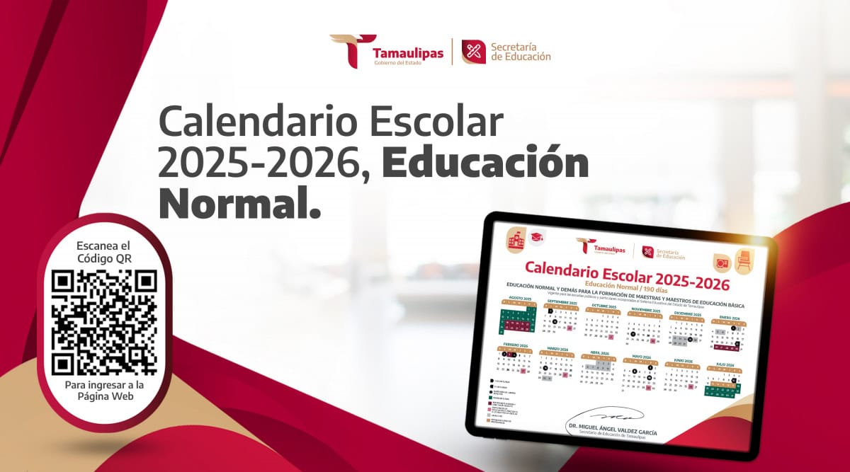 Calendario Escolar 2025-2026, Educación Normal.