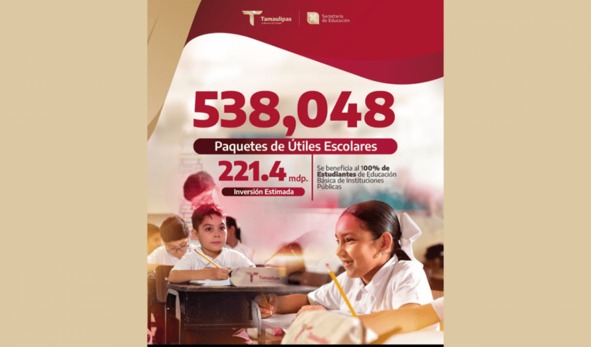 Porque en Tamaulipas, la educación es el motor de la transformación.