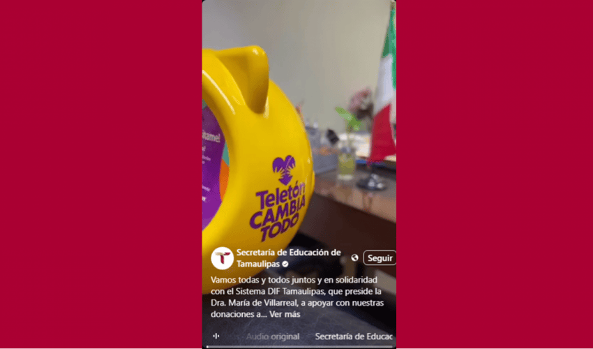 Reel: DIF Tamaulipas donaciones para apoyar al Teletón