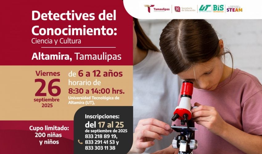 Se invita a “Detectives del Conocimiento: Ciencia y Cultura” en Altamira