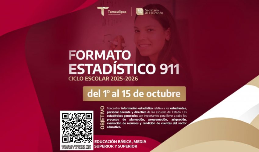 Formulario Estadístico 911, correspondiente al Ciclo Escolar 2025-2026
