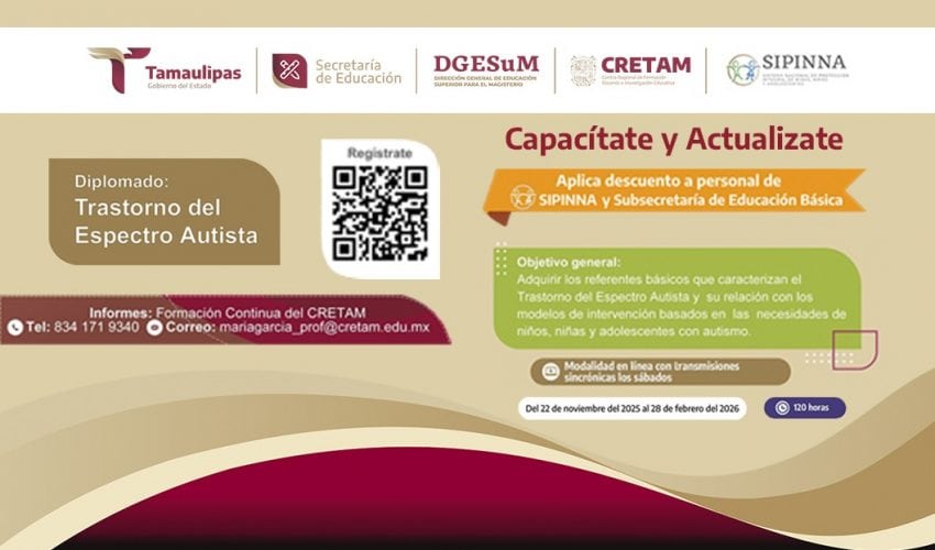Diplomado: Trastorno del Espectro Autista en el CRETAM