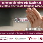 Efeméride: Día Nacional contra el Uso Nocivo de Bebidas Alcohólicas.