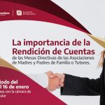 La importancia de la Rendición de Cuentas de las Mesas Directivas de las Asociaciones de Madres, Padres de Familia o Tutores.